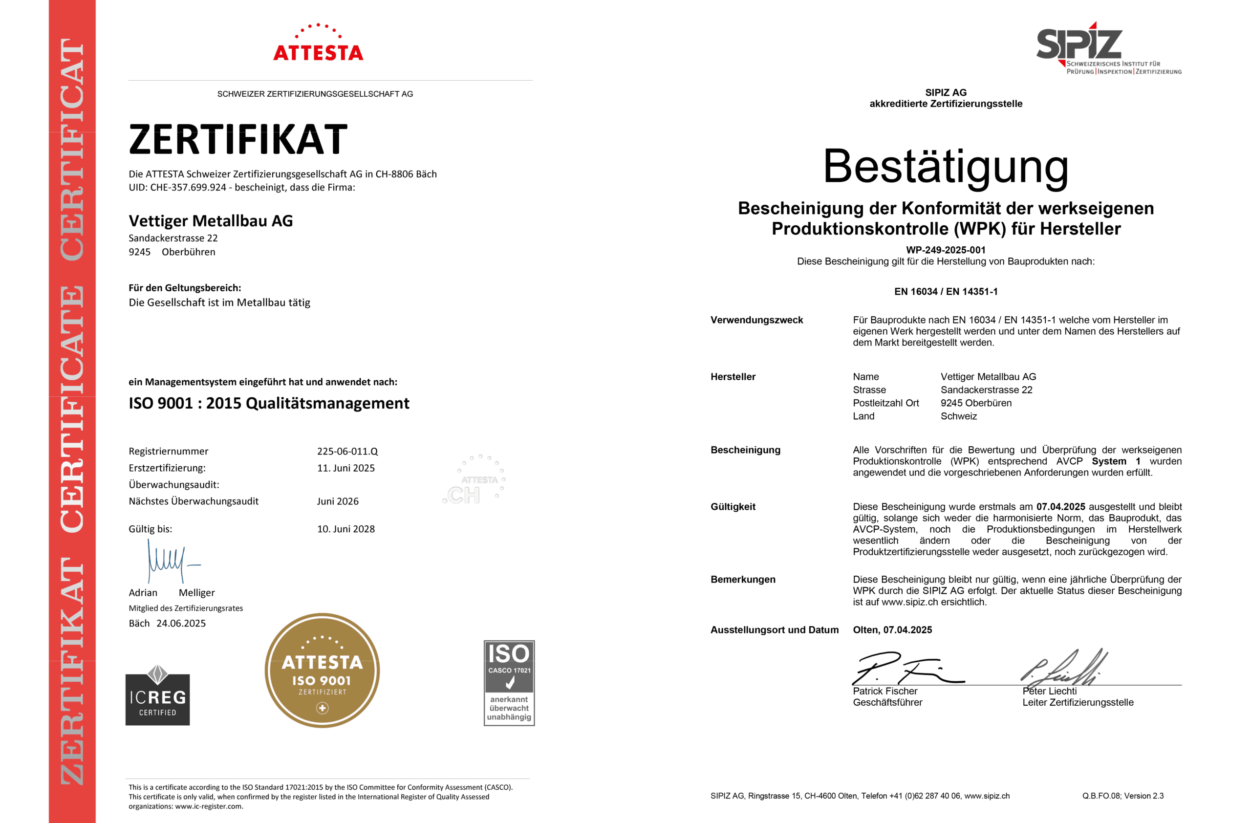 Vettiger Metallbau AG